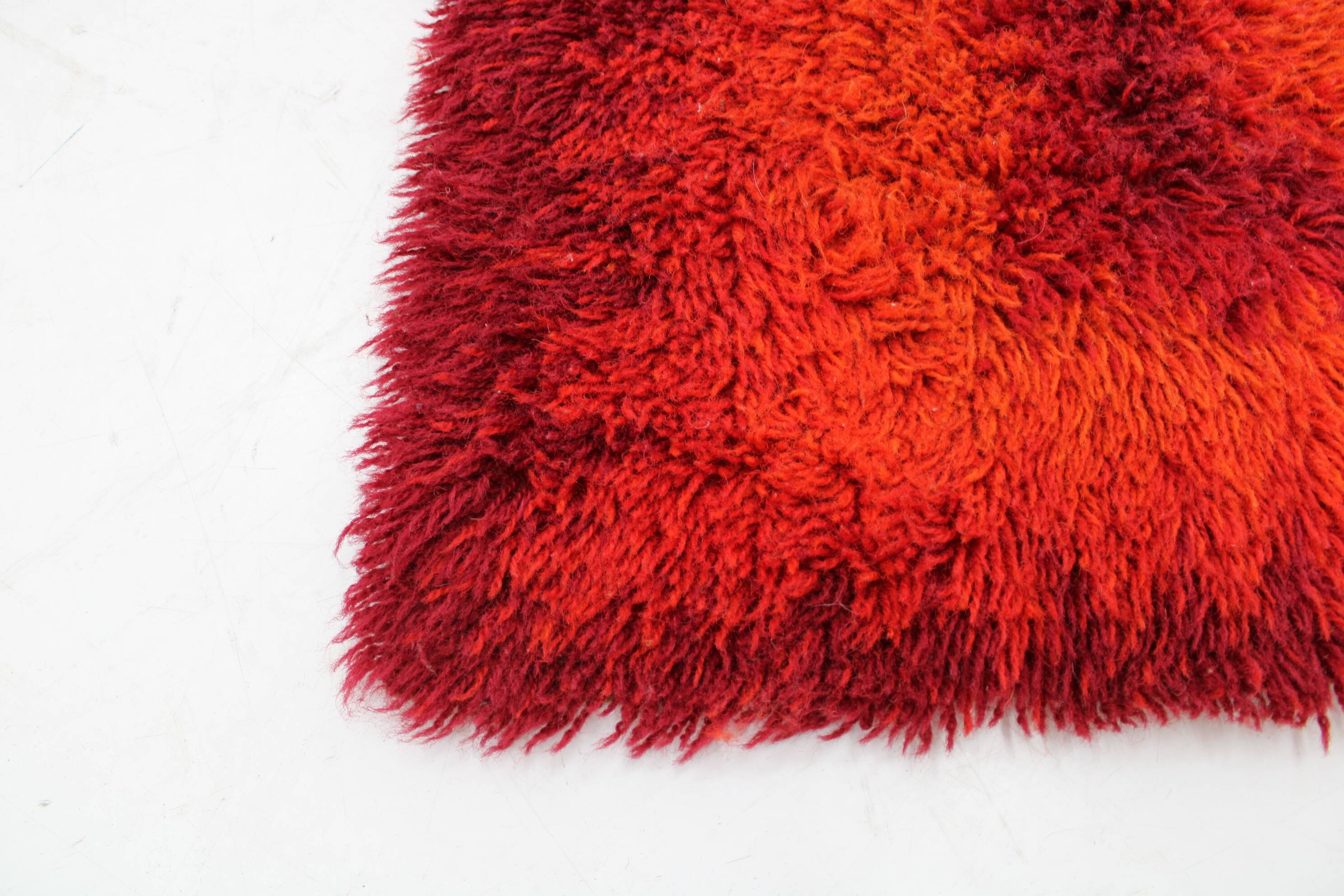 1970s Small Danish Abstract Wool Rug