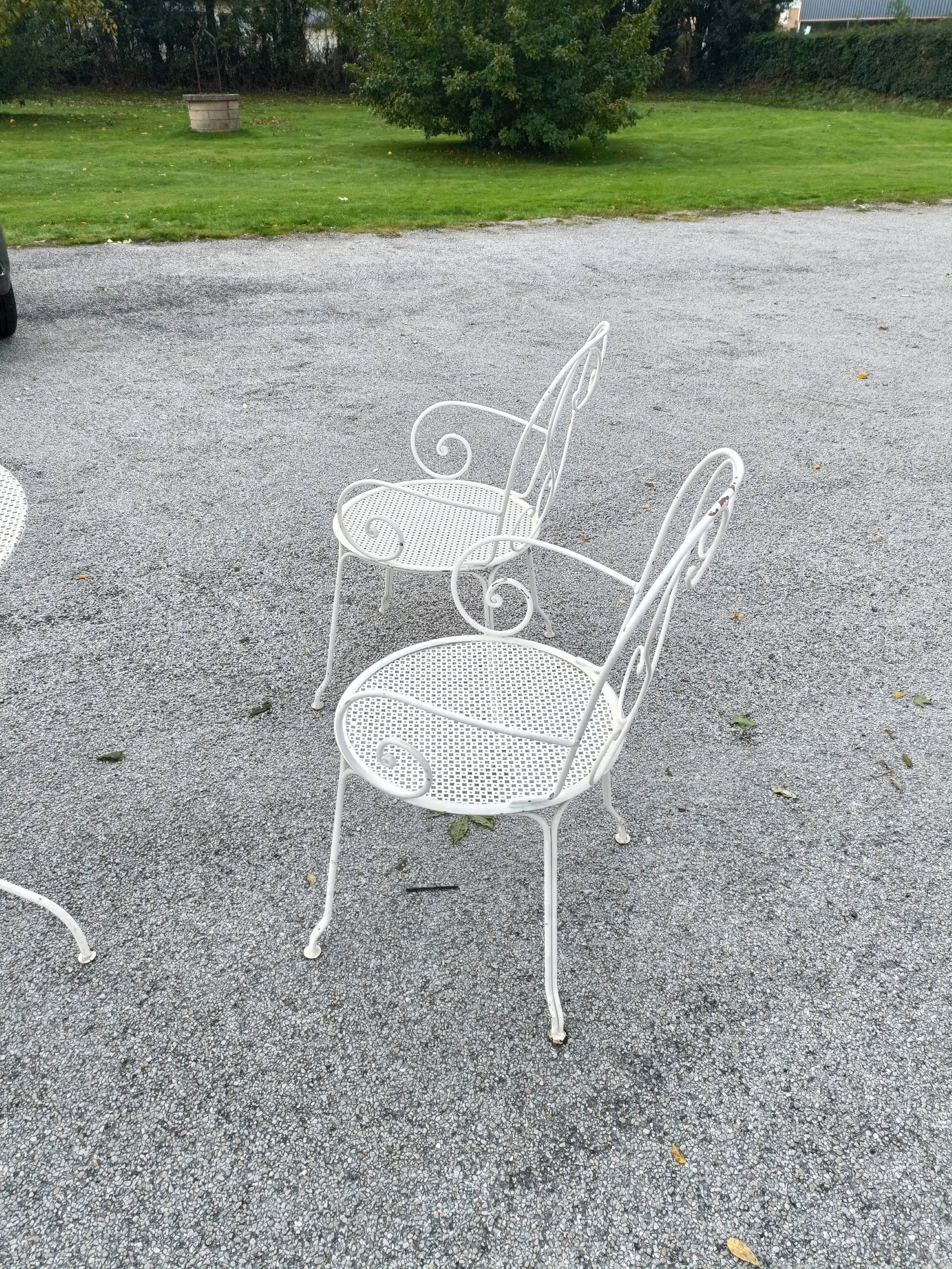 Antique garden furniture in full metal iron