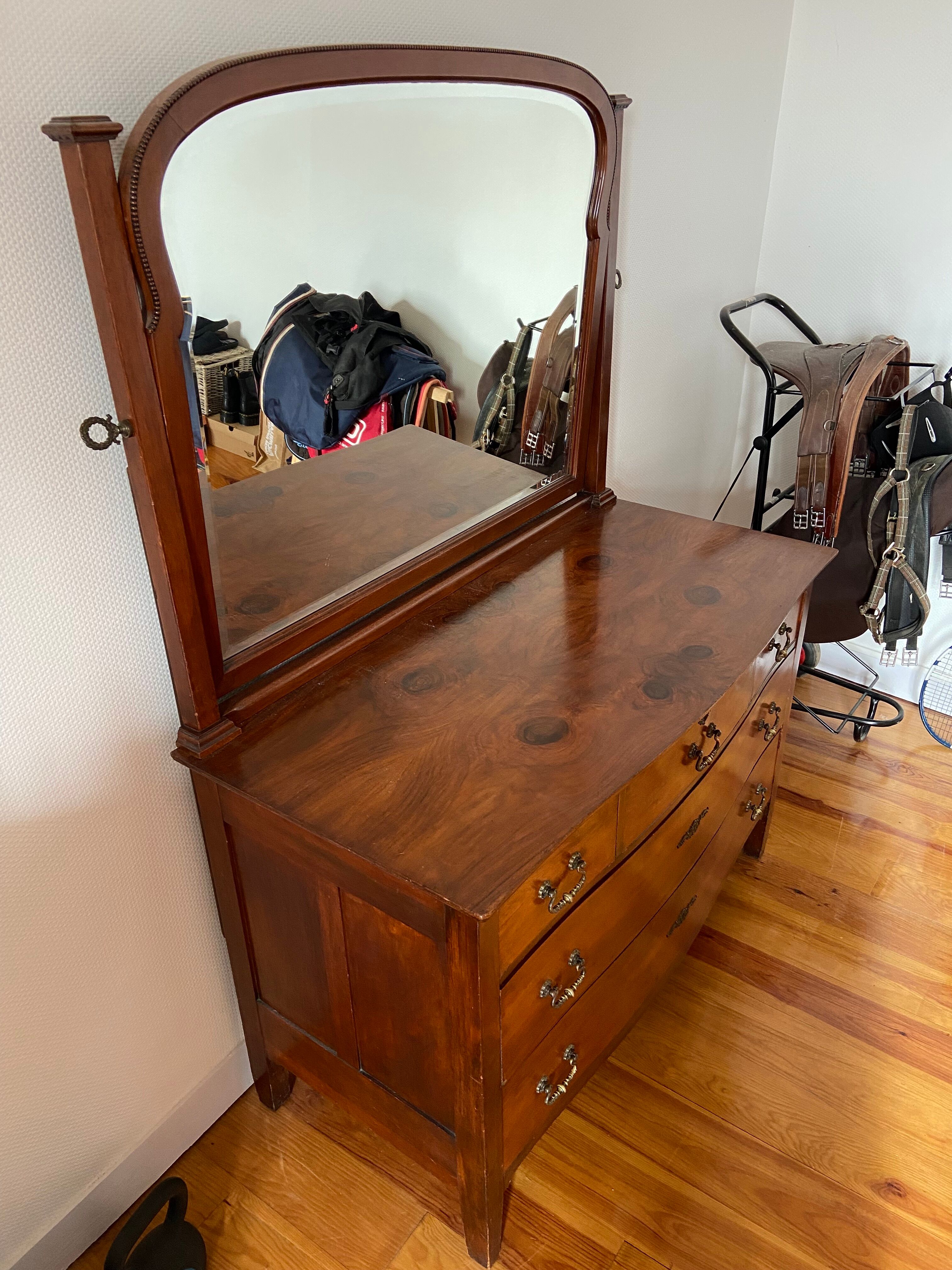 Austrian chest of drawers with mirror