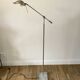 Pivoting brushed aluminum floor lamp from the 70s