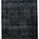 Hand-knotted oriental overdyed 290 cm x 405 cm black wool carpet