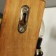 Danish double wall light in teak, brass and crystal glass.