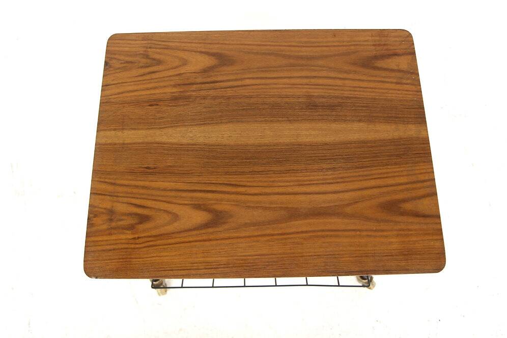 Teak and metal side table, Sweden, 1950s