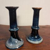 Pair of ceramic candlesticks