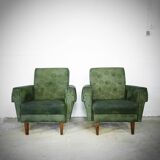 Fauteuil en skai vert