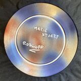 7 assiettes à huitres signées marie stuart roscoff