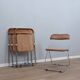 Set de 4 chaises Plia en bois et paille de Vienne par Castelli des années 1970.