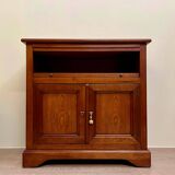 Small 70s TV cabinet in solid cherry wood