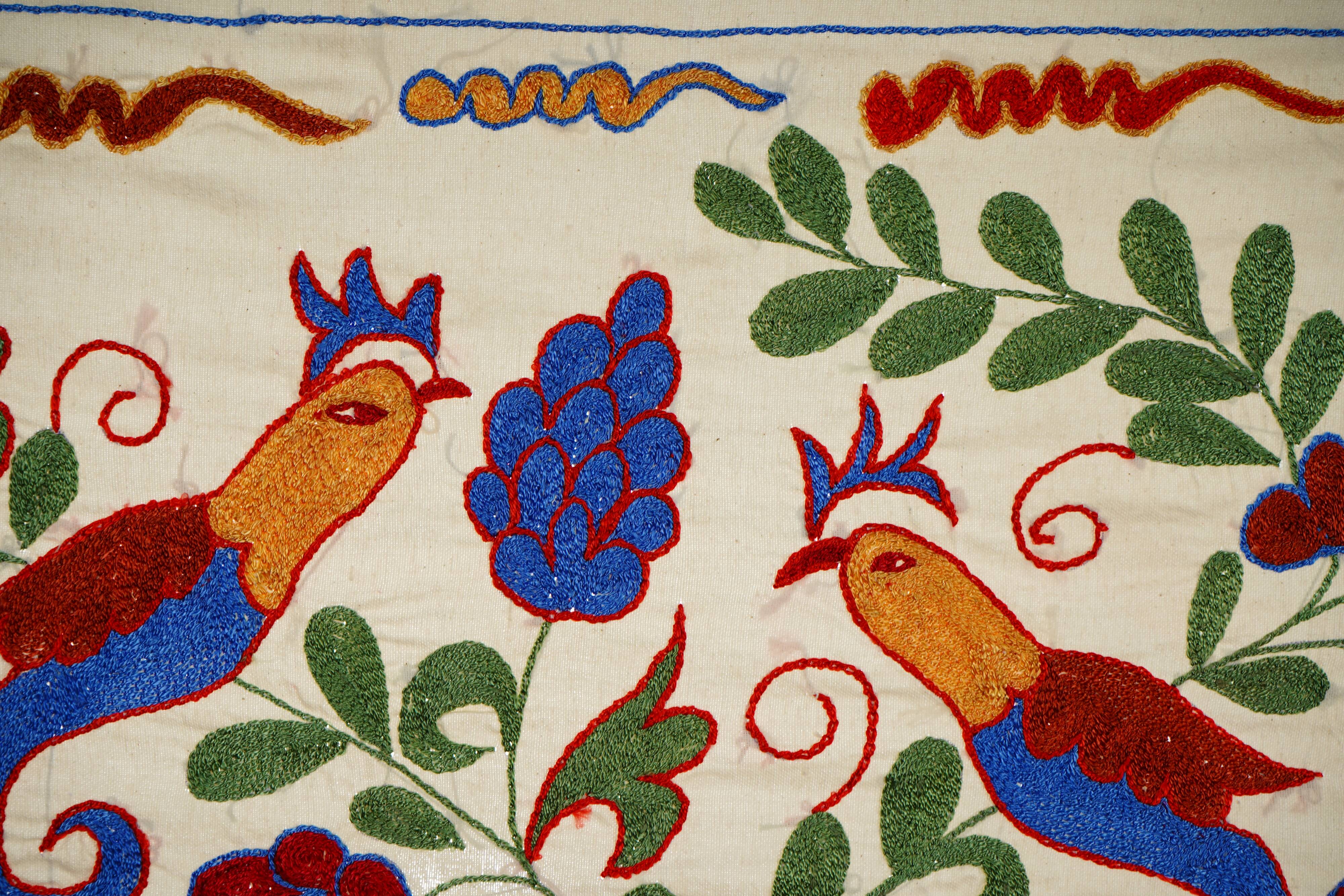 Vintage Turkish rug hand-knotted 44x96 cm