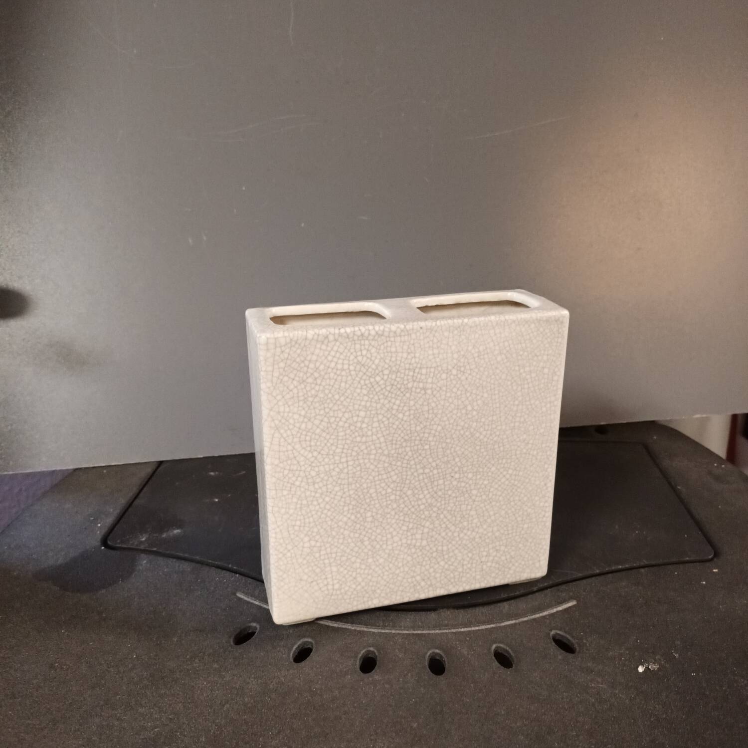 Vintage cracked ceramic vase