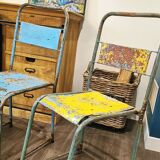 Set of 5 mismatched industrial chairs