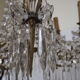 Napoleon III chandelier with crystal pendants, signed Portieux, 19th century.