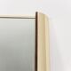 Miroir mural en laiton et daim vintage 70