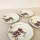 Set of 4 Sarreguemines Simone plates – Vintage floral design