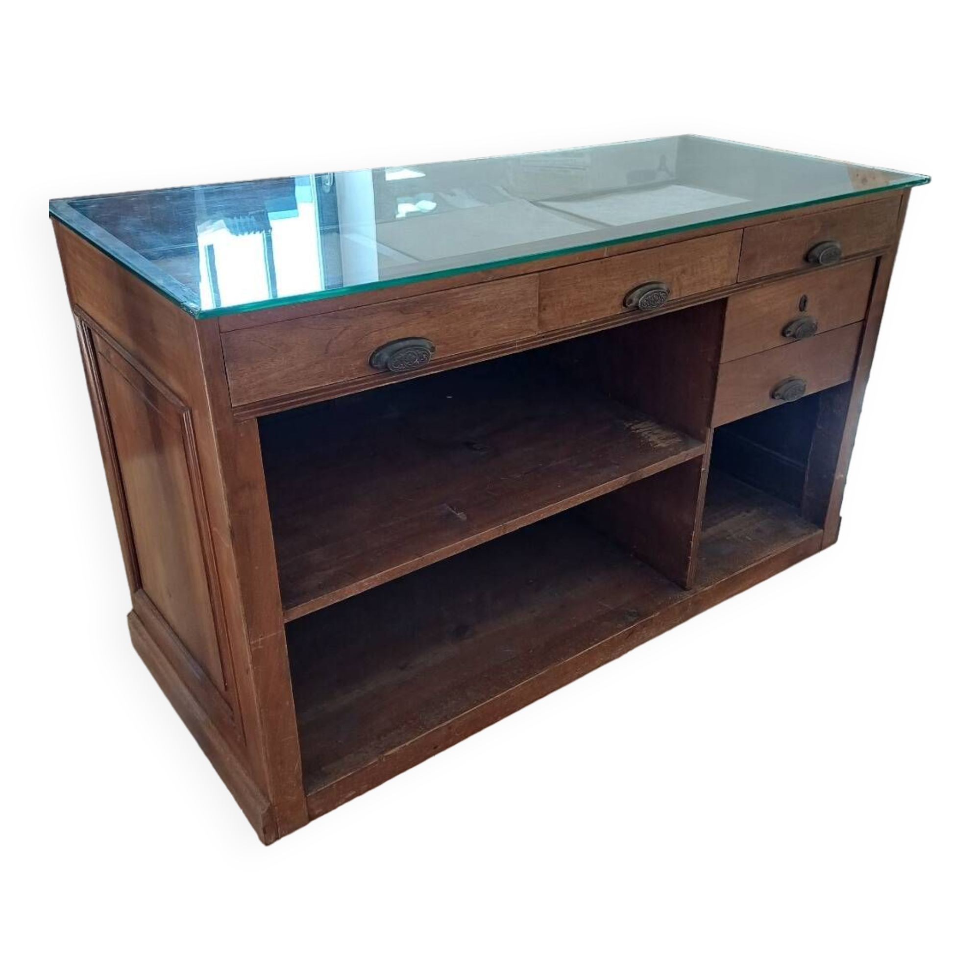 Oak shop counter