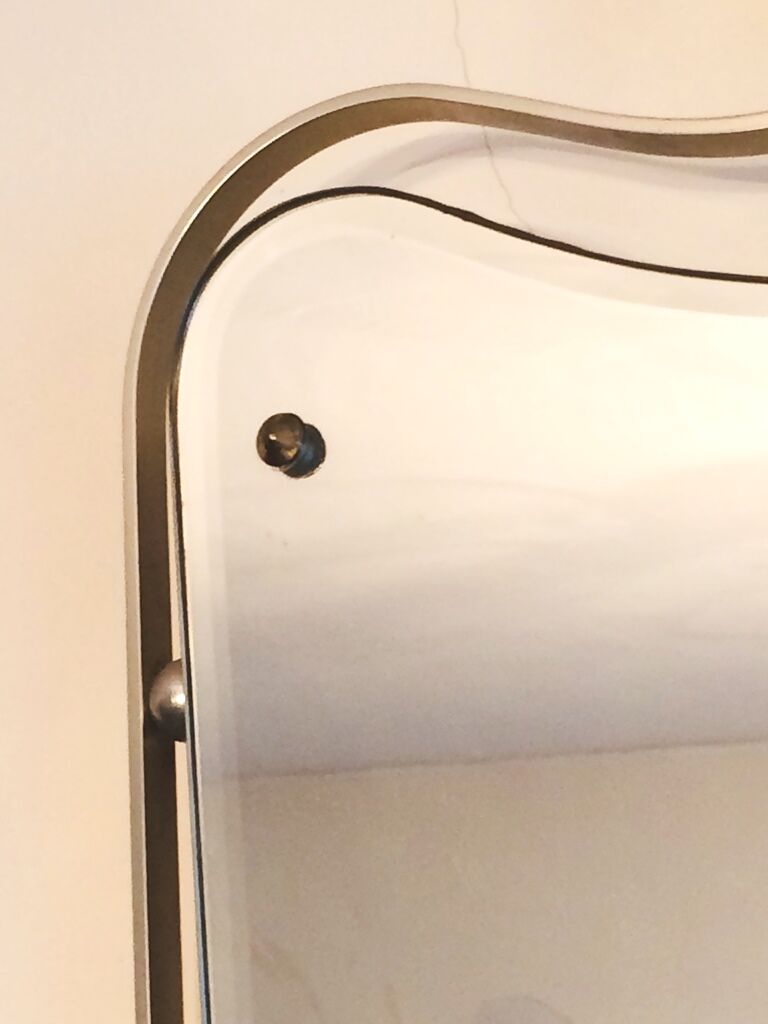 Miroir forme libre " blason " doré 74 x 46cm