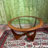 Mid century retro vintage teak round coffee table by GPlan 1960