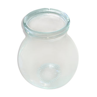 Light green glass jar