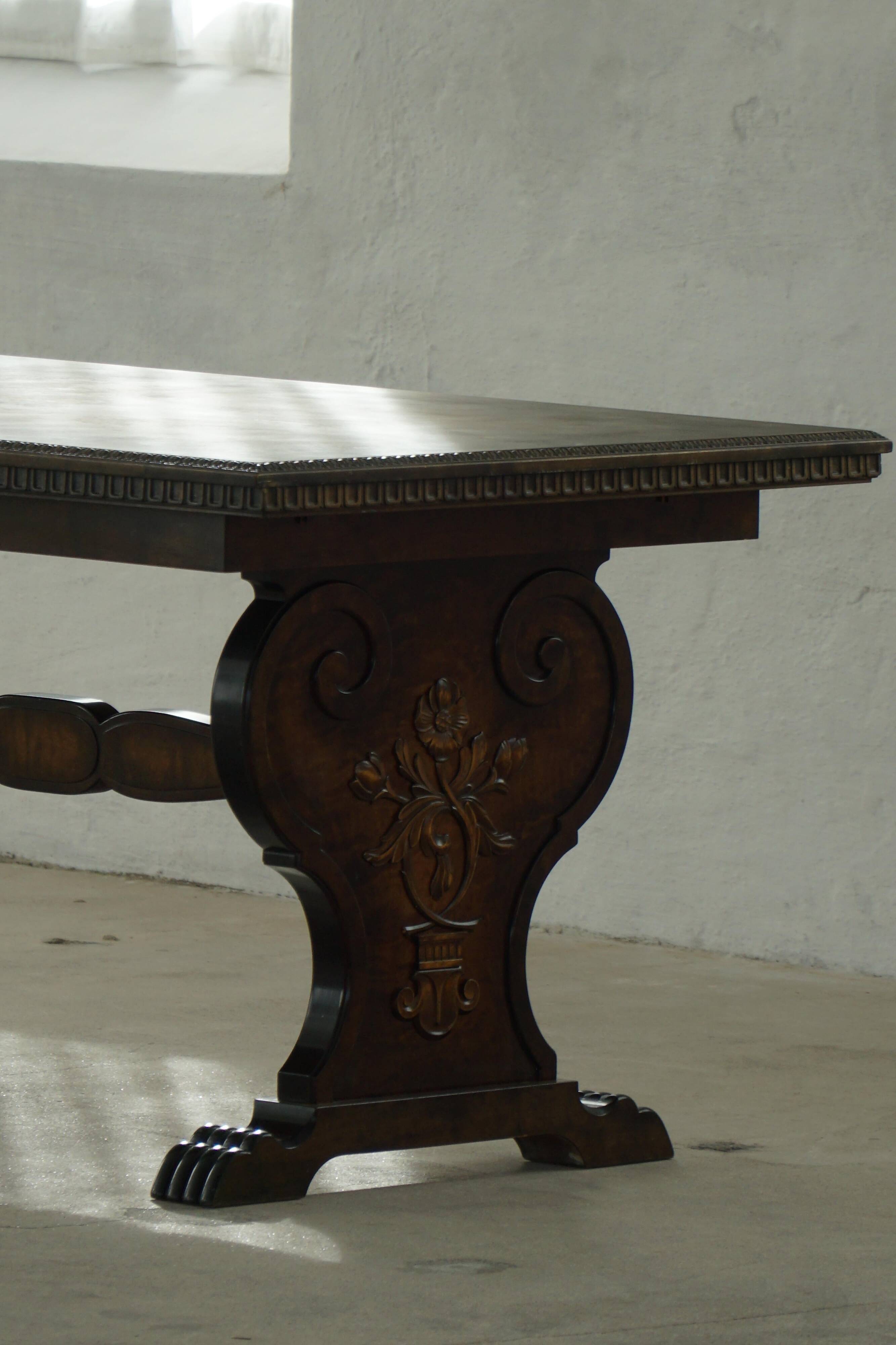 Axel Einar Hjorth, Table à manger en bouleau, Style Swedish Grace, Bodafors, années 1930