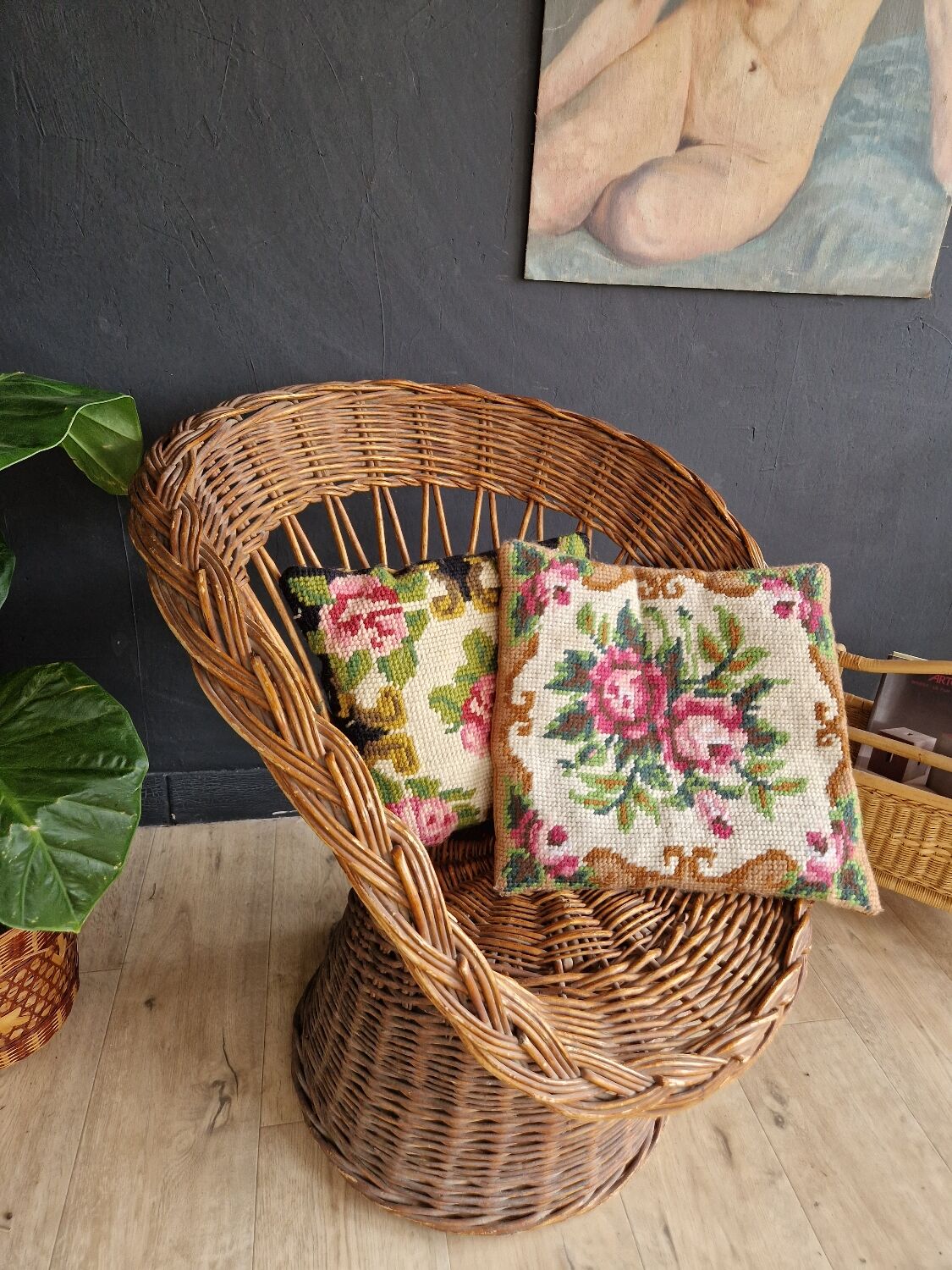 Rattan armchair