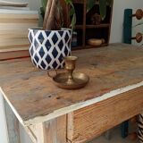 Vintage brass hand candle holder