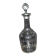 Vintage bistro carafe in cut glass with flat ribs H33cm
