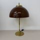 Vintage Mushroom table lamp with gold metal base , 1970s