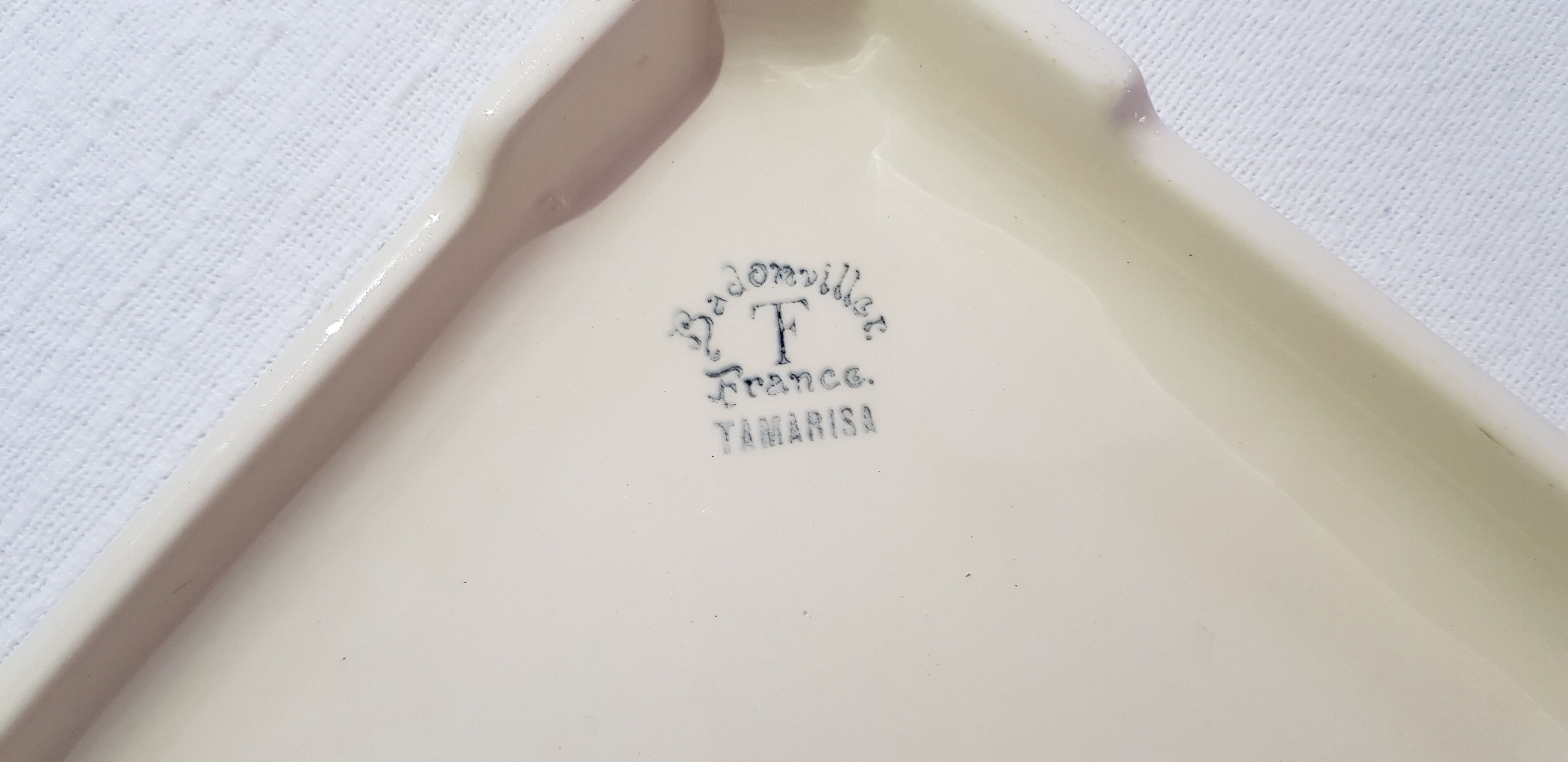 Badonviller earthenware underside Yamarisa model - Antique French Vintage