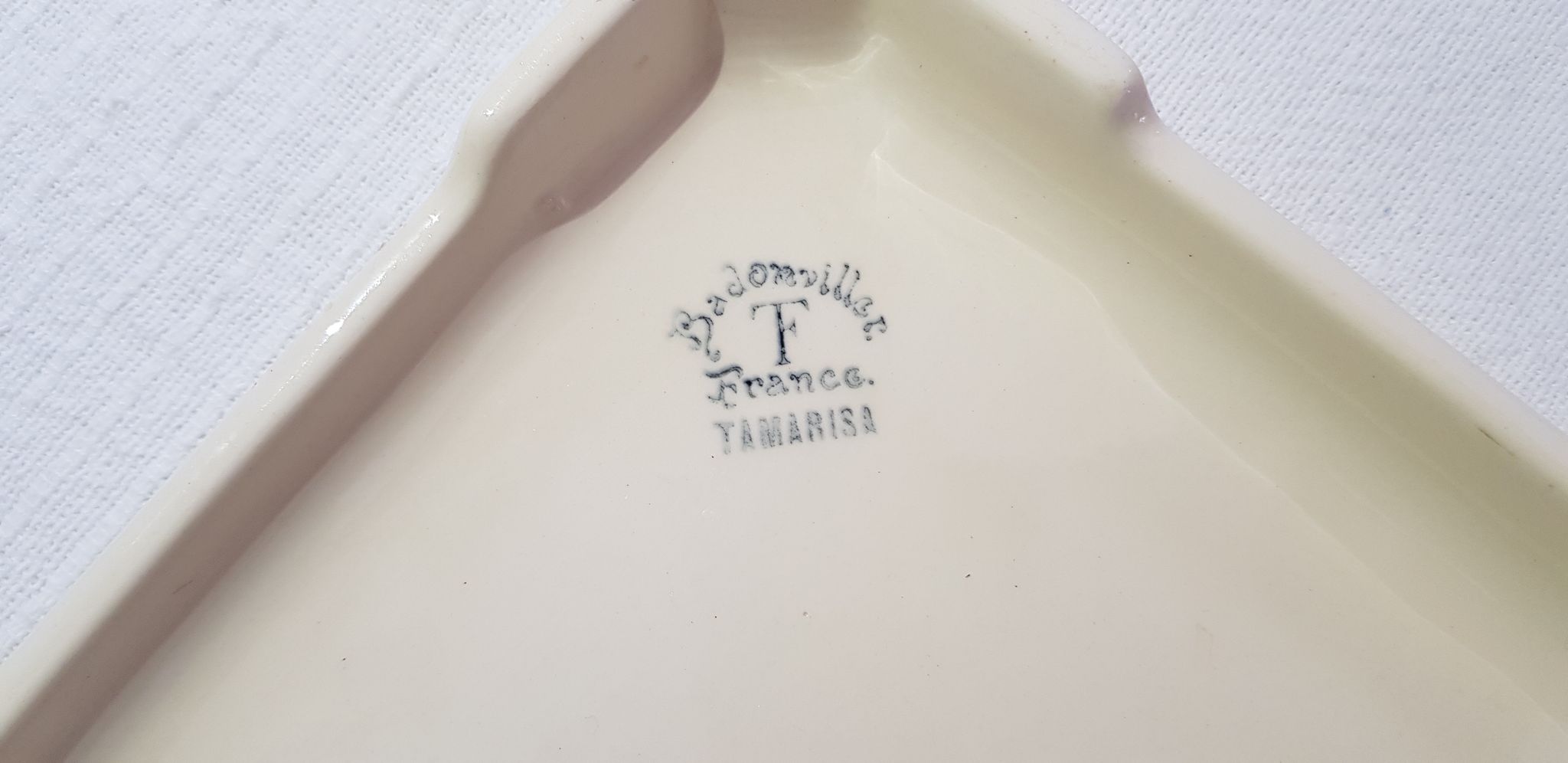 Badonviller earthenware underside Yamarisa model - Antique French Vintage