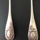 4 antique silver-plated metal teaspoons