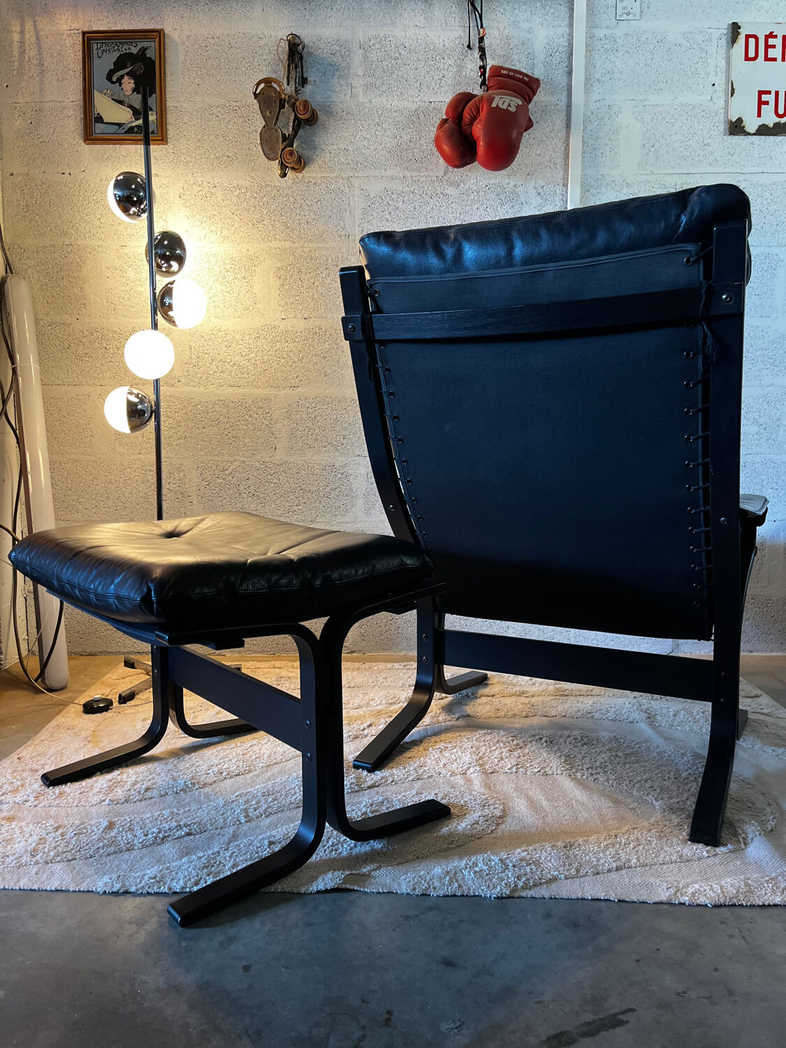 Scandinavian leather armchair