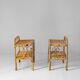 Midcentury Modern Italian Bamboo Side Tables, set of two, Italy 1960s