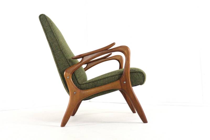 Fauteuil 'Rondeling' | design moderne du milieu du siècle en teck