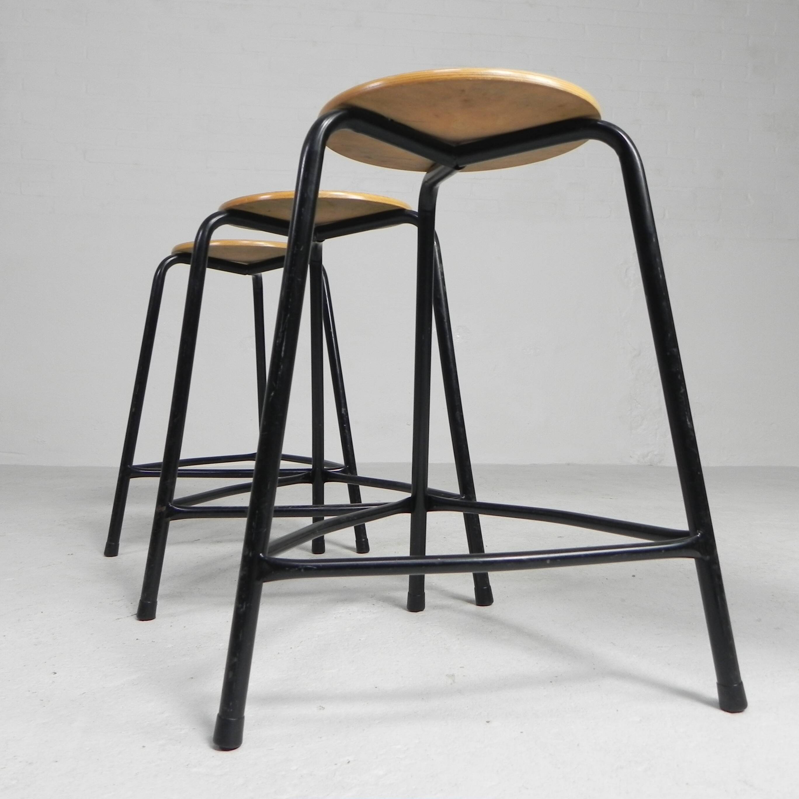 Industrial stackable stool, 59 cm high