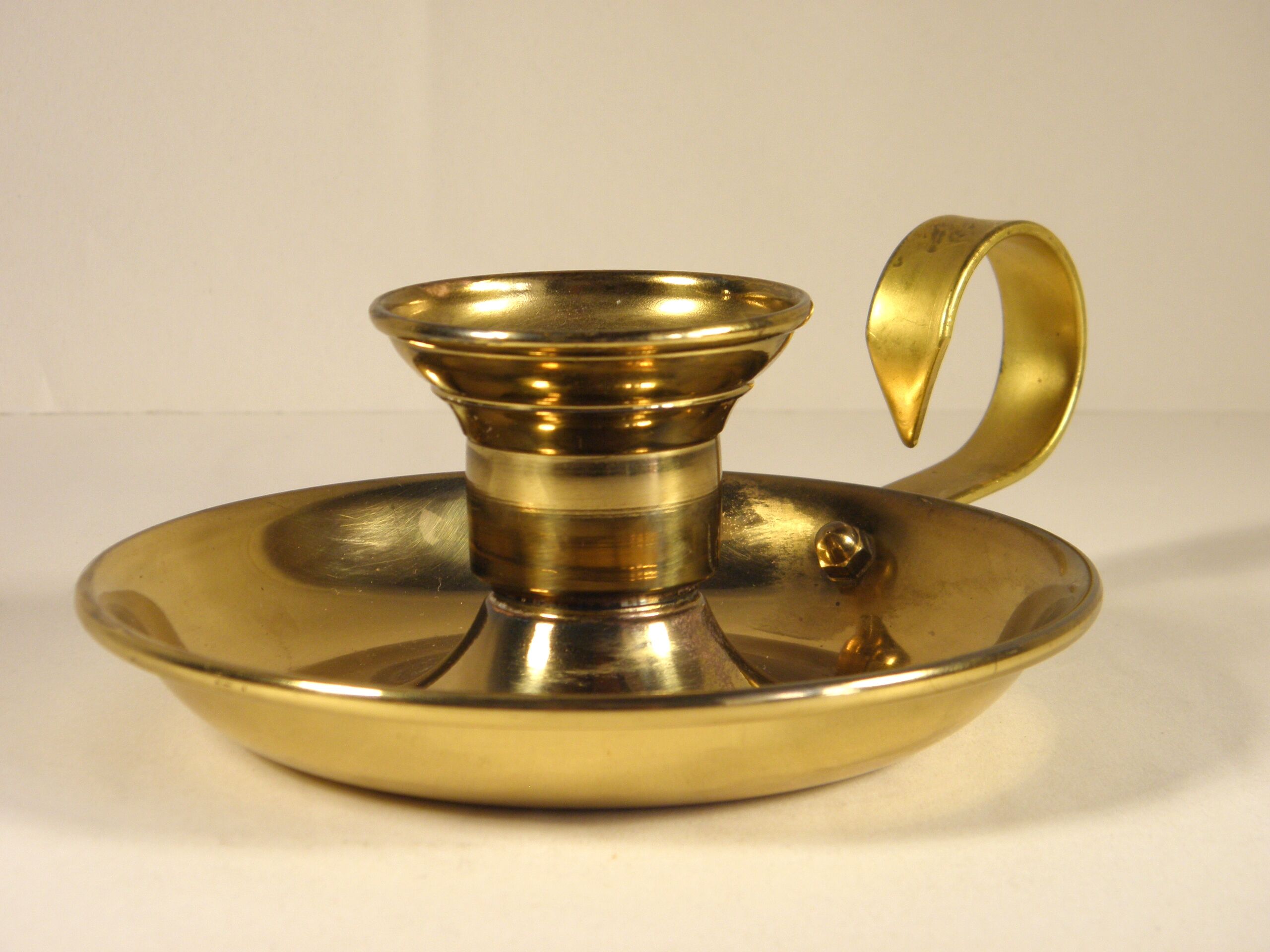 Gilded brass candlestick