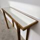 Vintage Deknudt gilt console table with beveled mirror top, Belgium, 1980s