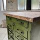Meuble établi rangement militaire industriel vert