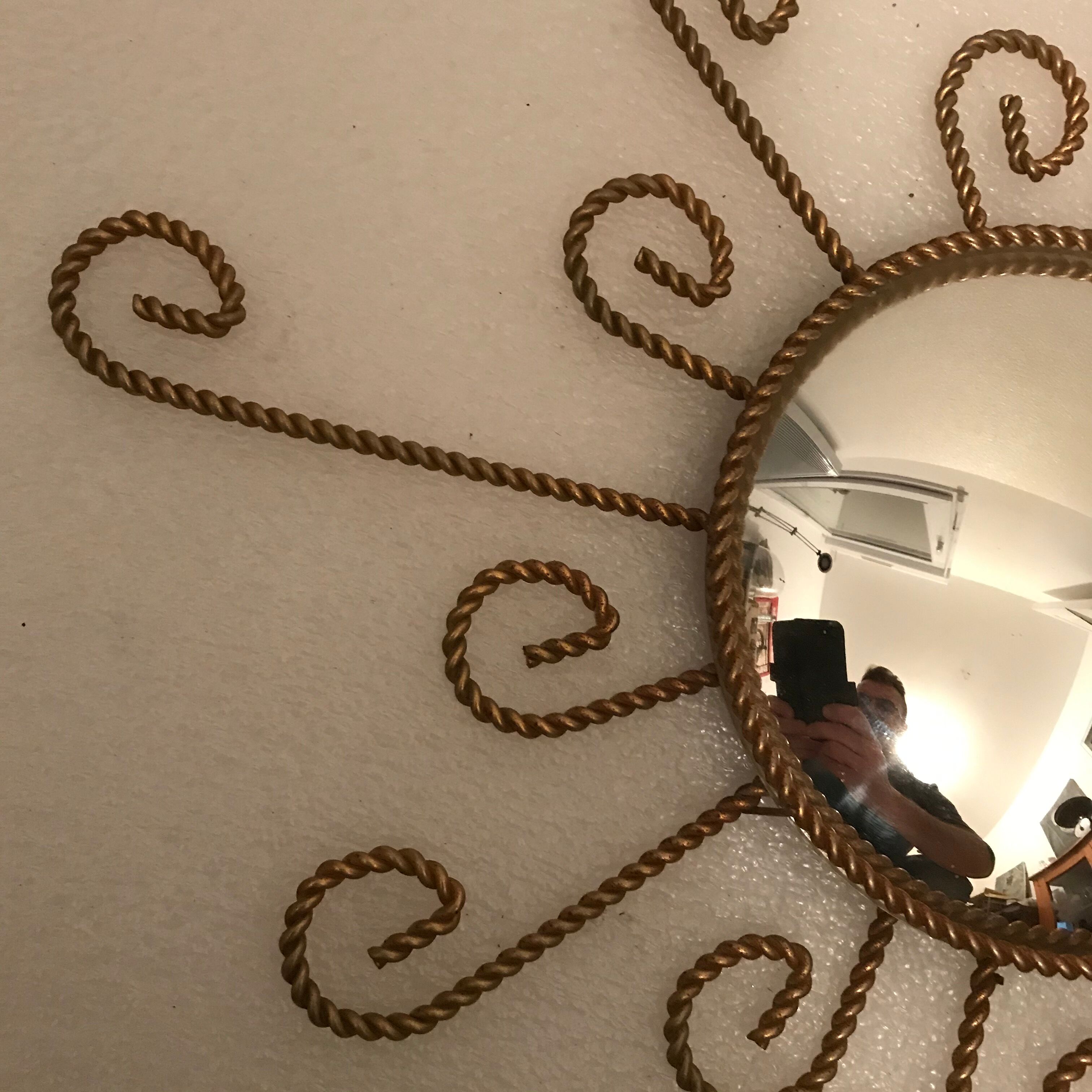60s mirror braided iron - 43cm