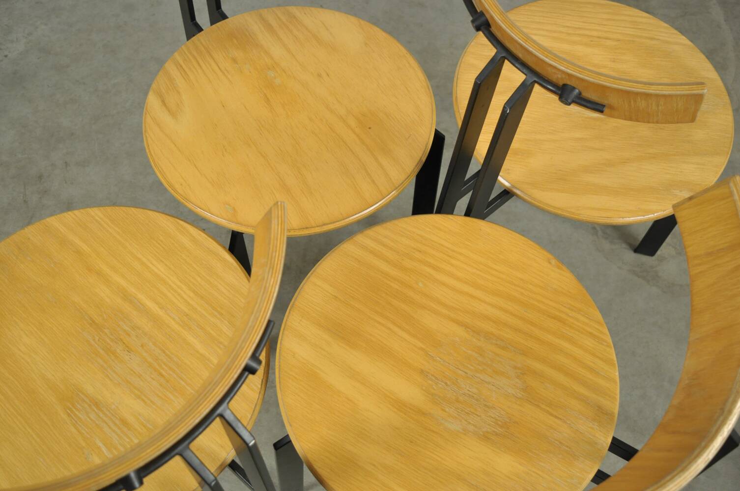 Dutch post modern dining chairs, harvink, 1980s