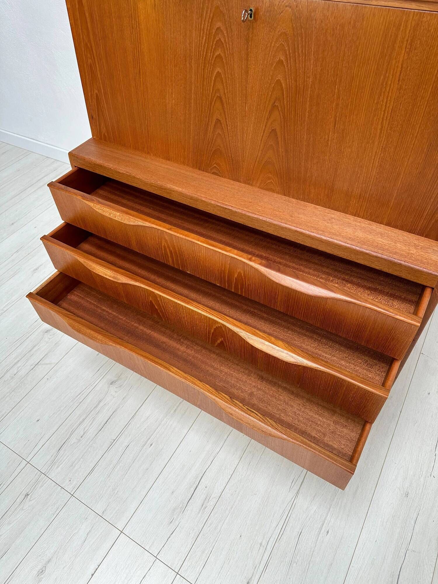 1960s Vintage Danish Teak Secretary by Erling Torvits for Klim Møbelfabrik