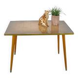 Table à café avec lame en verre, table de salon vintage