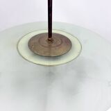 Curved glass disk chandelier. Italy 1950s