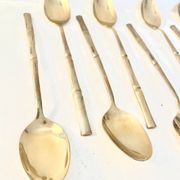 12 dessert spoons, Hollywood Regency - circa 1970