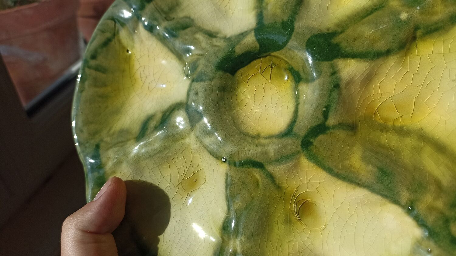 6 oyster plates by Foucard-Jourdan from the 50s