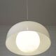 Vintage Harvey Guzzini redesign large pendant light white hanging lamp