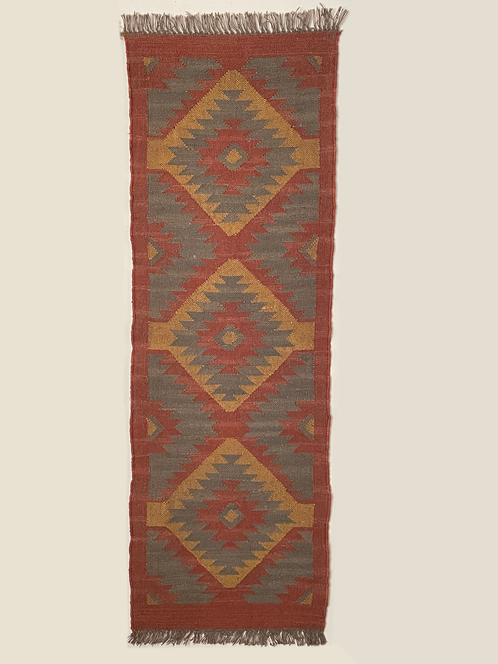 2 x 6 jute handwoven kilim runner dhurrie rug,indian carpet,custom.