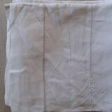 Large and old yarn sheet. Embroidery - days - monogram.