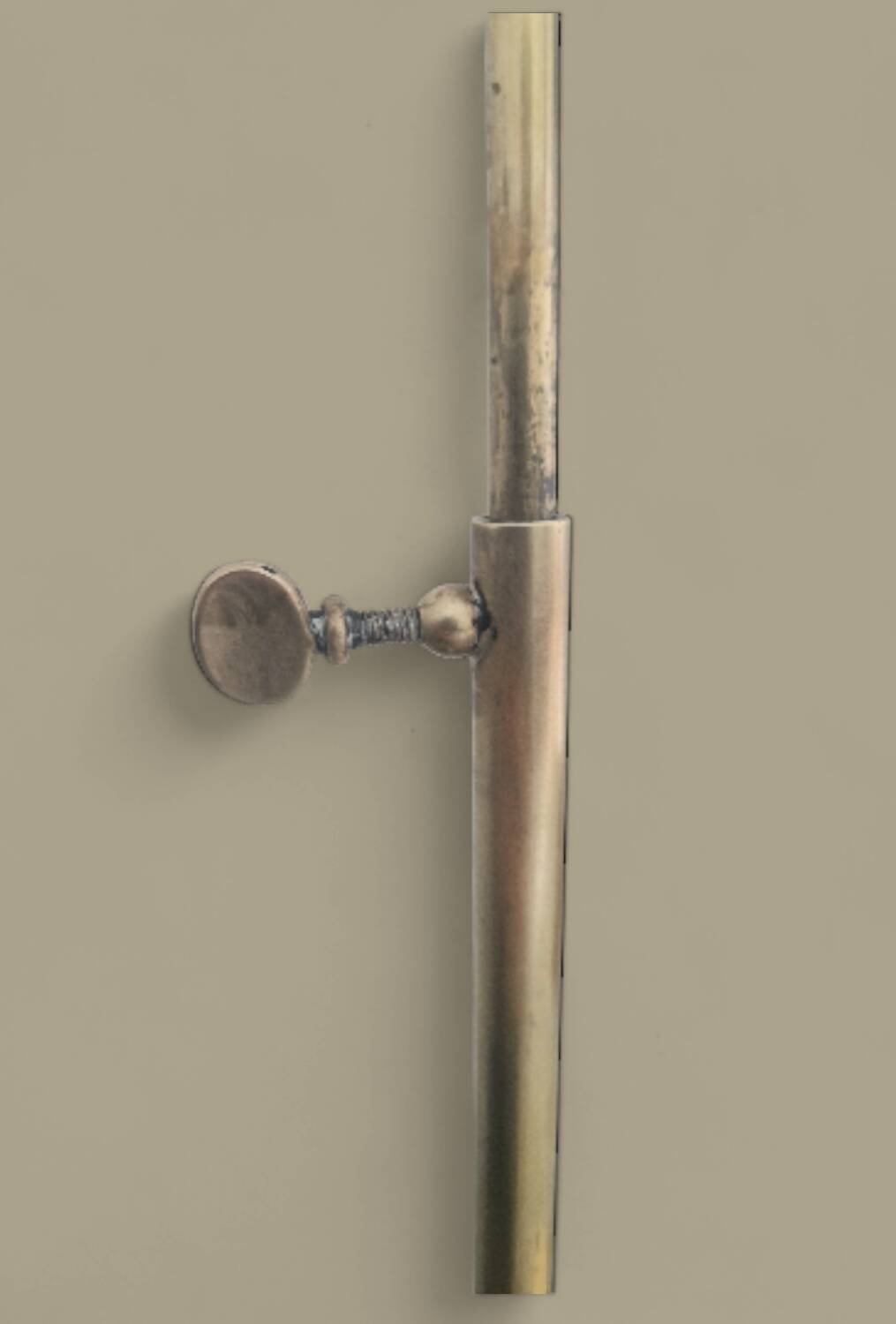 Antique brass and opaline glass lamp – Modernist piece, 1940s