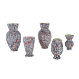 Set of ceramic vases, Italian design, 1960s, made in Italy