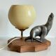 Lampe Art déco Otarie verre soufflé